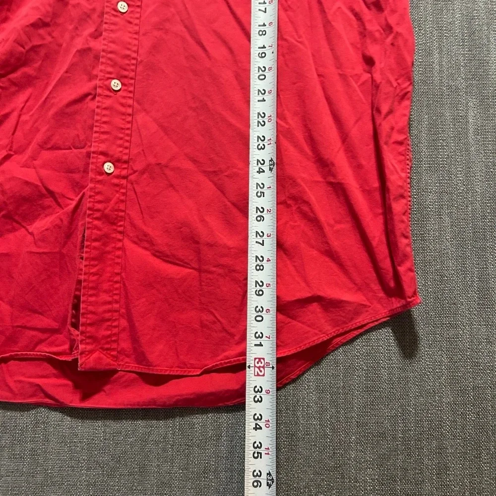 Polo Ralph Lauren Button Down Mens XL Red Blake Short Sleeve Cotton Pony Logo